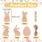15 Pcs Easter Wooden Bunny Cutouts 5 Styles Unfinished Bunny EggTable Wooden Signs Peeps Bunny Egg Blank Wooden Signs Rabbit Shape Tabletop Decoration for Easter Spring Home Decor Classroom DIY Craft